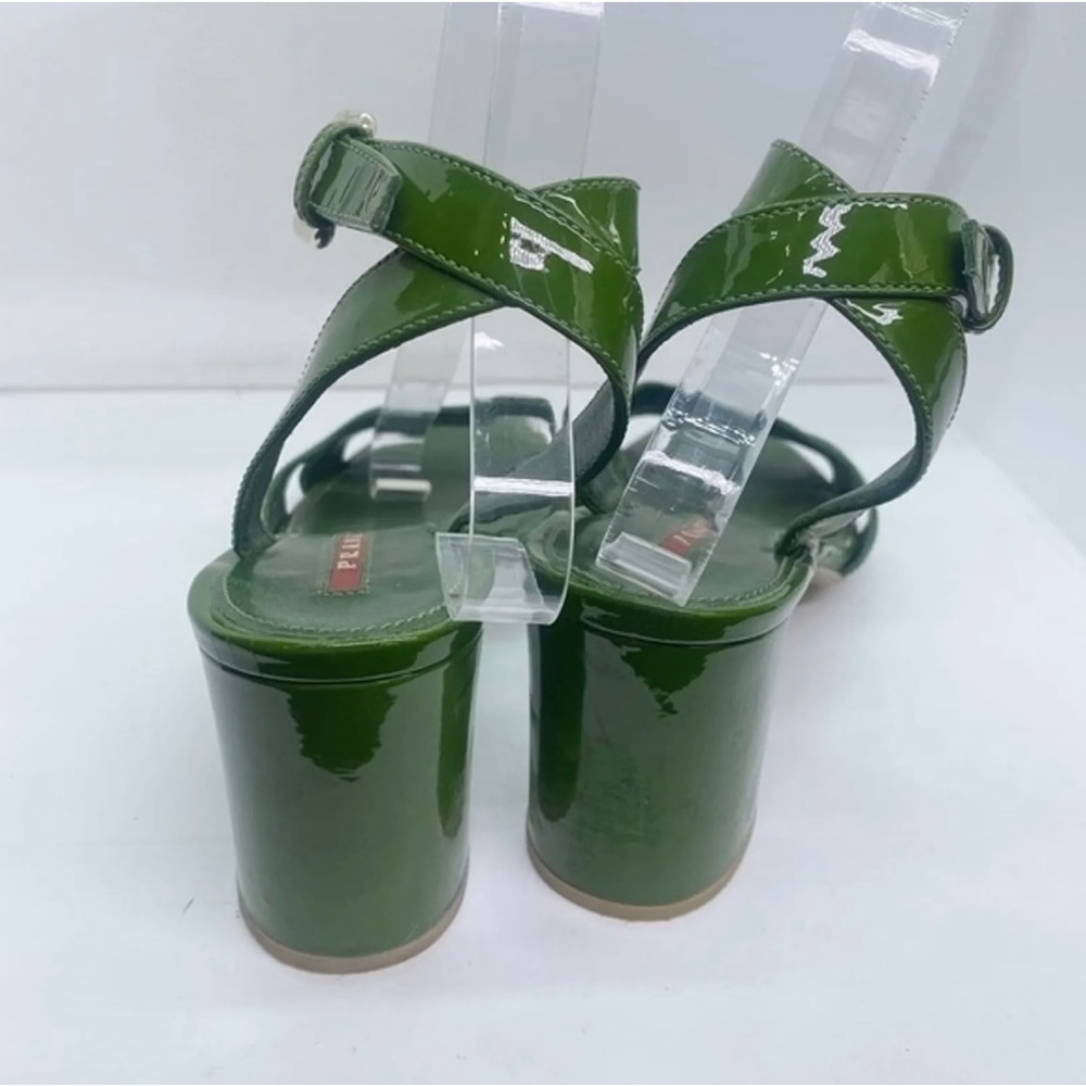 Patent Leather Green Prada Heels - Picture 4 of 7